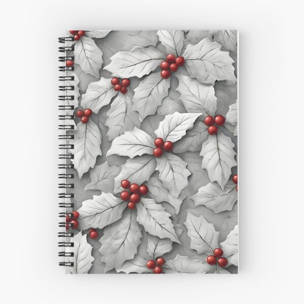 Item preview, Joyful Christmas Holly Leaves Joyeux Noel Holiday Foliage Red and White designed and sold by LeafPrints.