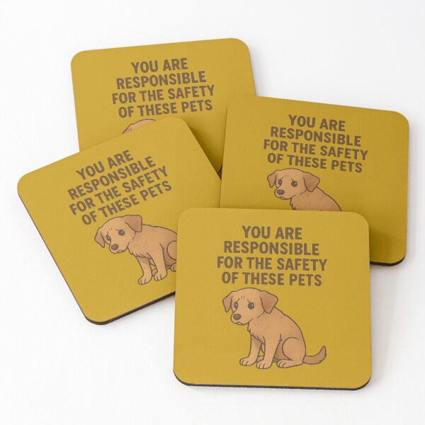 Item preview, You Are Responsible for the Safety of These Pets – Cute Sad Dog Animal Rescue Design designed and sold by Amr Darwish Graphic designer.