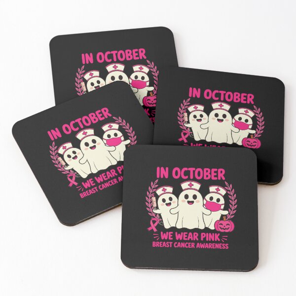 Item preview, Cute Nurse Ghosts In October We Wear Pink Breast Cancer Awareness Gifts designed and sold by Maniutek.
