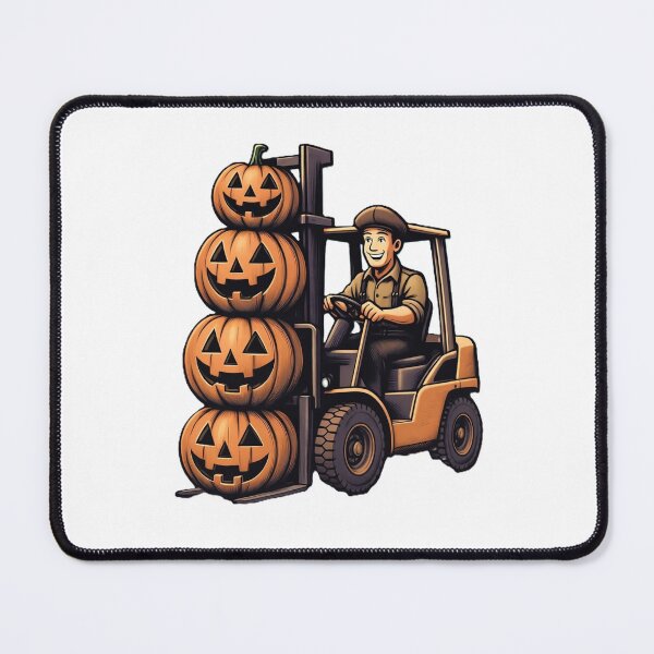 Item preview, Forklift Halloween Pumpkins Retro Design designed and sold by RetroNibylander.