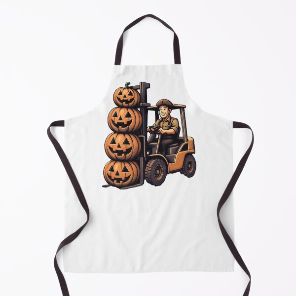 Item preview, Forklift Halloween Pumpkins Retro Design designed and sold by RetroNibylander.