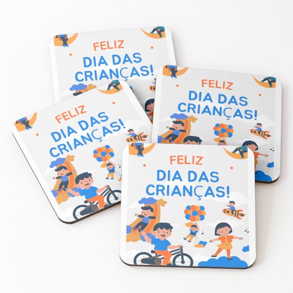 Item preview, Feliz dia das crianças  azul e laranja designed and sold by NaraHevilaSilva Designer.