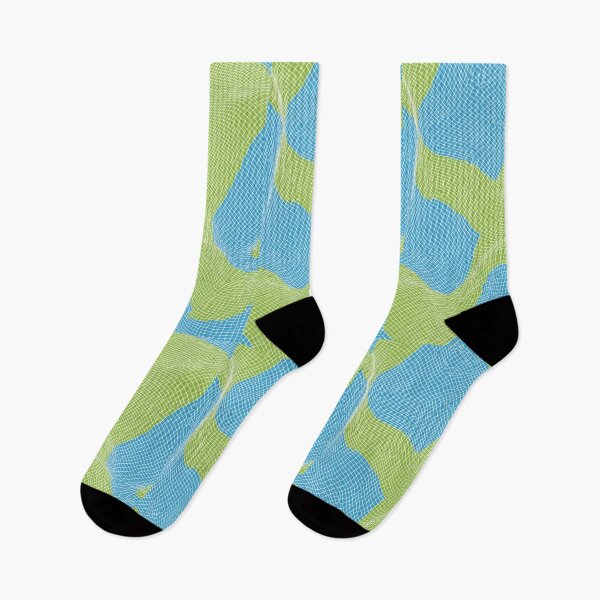 Item preview, Digital Terrain Grid in Lime and Sky Blue designed and sold by weirdfishes123.