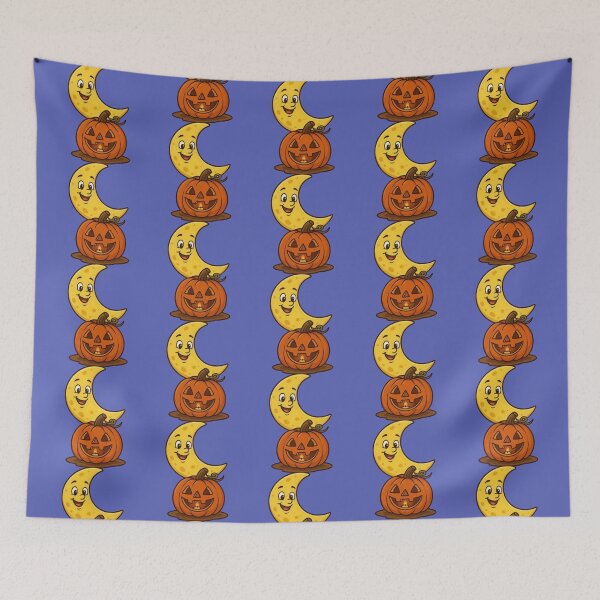 Item preview, A Halloween Night with the Moon and its Pumpkin Pal designed and sold by IraBum.