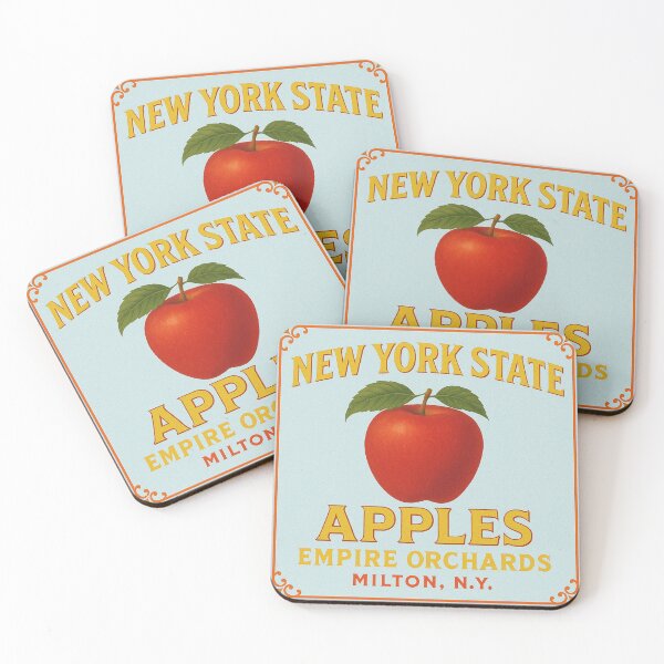 Item preview, New York State Apples Vintage Crate Label designed and sold by OliveStreetDesigns.