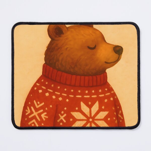 Item preview, Graphic art Christmas bear designed and sold by Art Crea Nova.