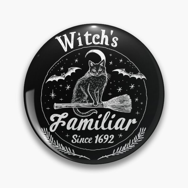 Item preview, Witch’s Familiar Since 1692 – Vintage Witchy Cat Design designed and sold by Mushroomskitty.