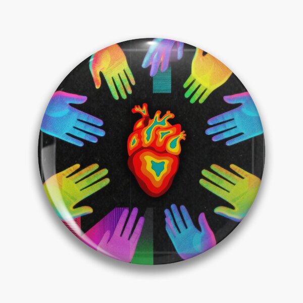 Item preview, Rainbow Hands & Heart Unity Abstract Art designed and sold by zzz888.
