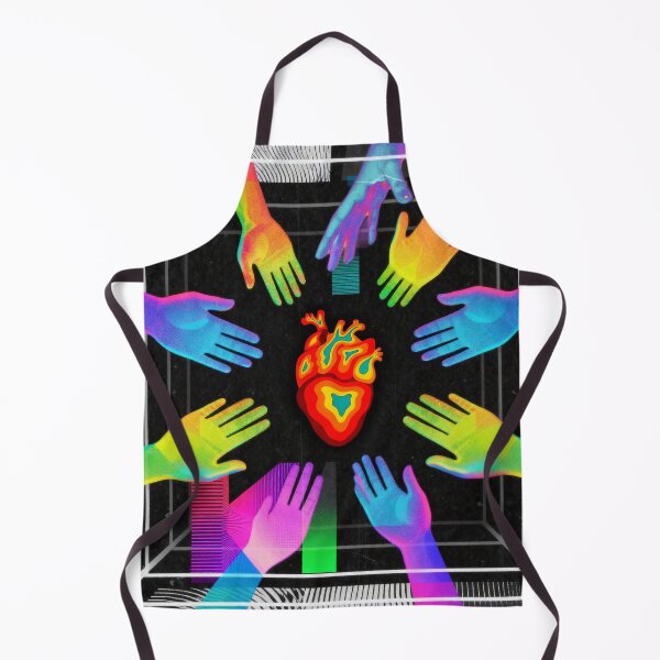 Item preview, Rainbow Hands & Heart Unity Abstract Art designed and sold by zzz888.