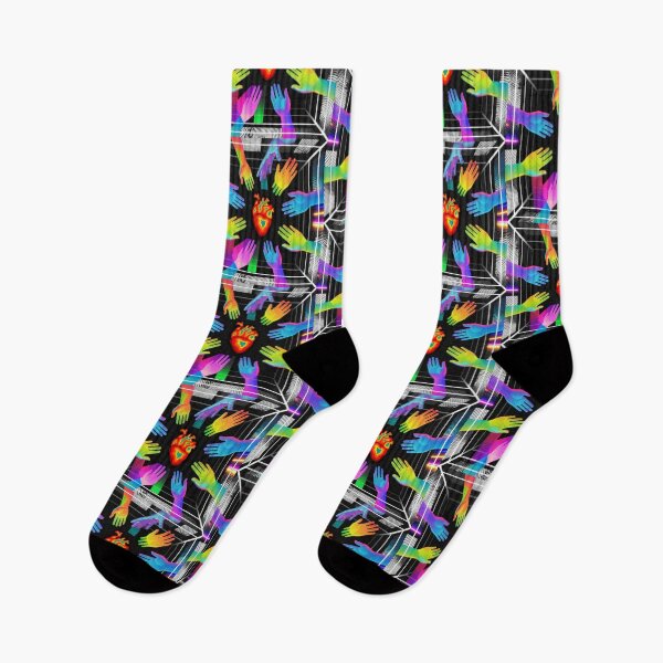 Item preview, Rainbow Hands & Heart Unity Abstract Art designed and sold by zzz888.