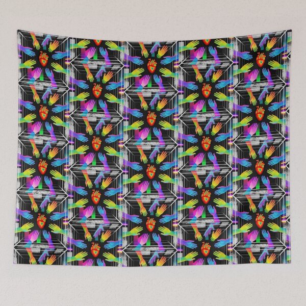 Item preview, Rainbow Hands & Heart Unity Abstract Art designed and sold by zzz888.