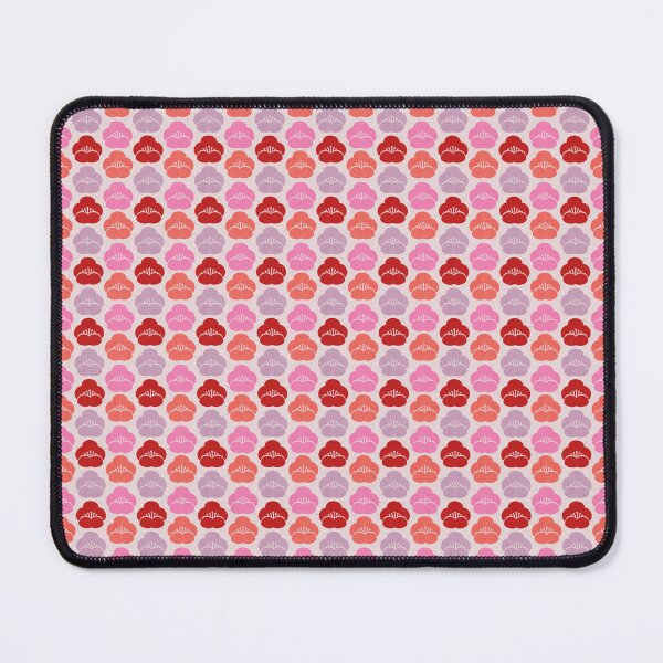 Item preview, Seigaiha Bloom 1975 – Valentine Plum Blossom Pattern – Red & Pink designed and sold by StudioMeggi.