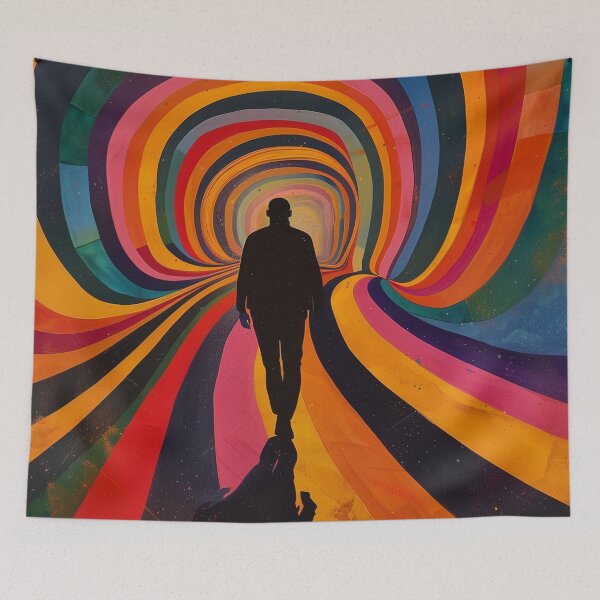 Item preview, Mind Expander Global Explorer - Psychedelic Tunnel Journey Art Design designed and sold by SaadArtCo.