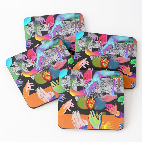 Item preview, Vibrant Interconnectedness: Hands, Heart & Abstract Faces designed and sold by zzz888.