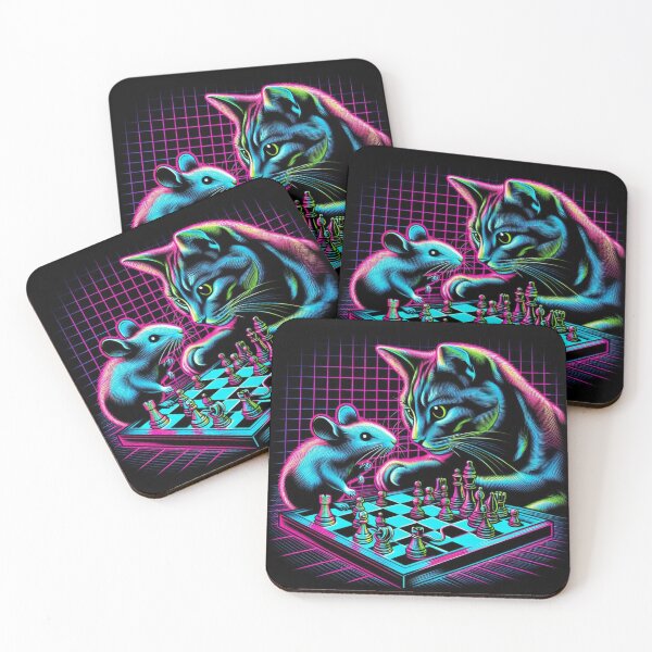 Item preview, cute animals chess playing designed and sold by Dogandesighn.