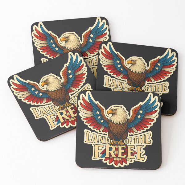 Item preview, 250th Anniversary of the USA - Land of the Free – Soaring American Eagle in Flag Colors designed and sold by Collins Design.