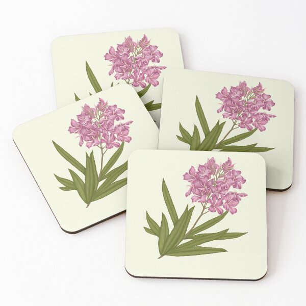 Item preview, Oleander Flower Botanical Art - Mediterranean Shrub Print designed and sold by Fiurdelin.