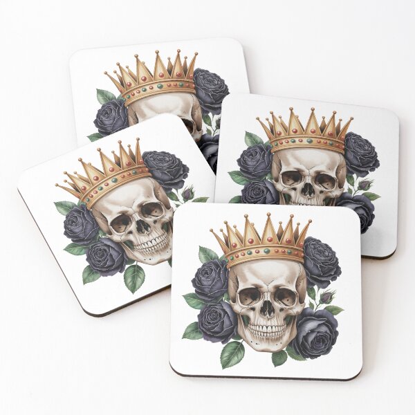 Item preview, Crowned Skull with Dark Roses designed and sold by jkrphoto.