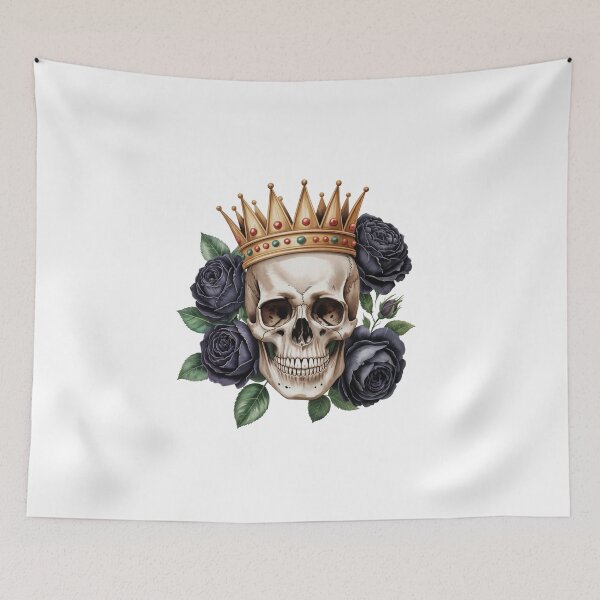 Item preview, Crowned Skull with Dark Roses designed and sold by jkrphoto.