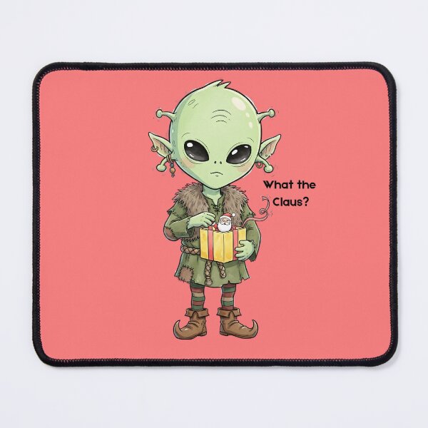 Item preview, What the Claus? – Funny Alien Christmas Sticker | Watercolor Alien Design designed and sold by EverStitchStudio ★★★★★.