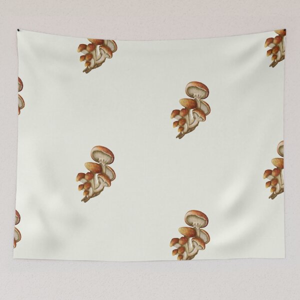 Item preview, Honey Mushroom Botanical Art - Forest Fungi Print designed and sold by Fiurdelin.