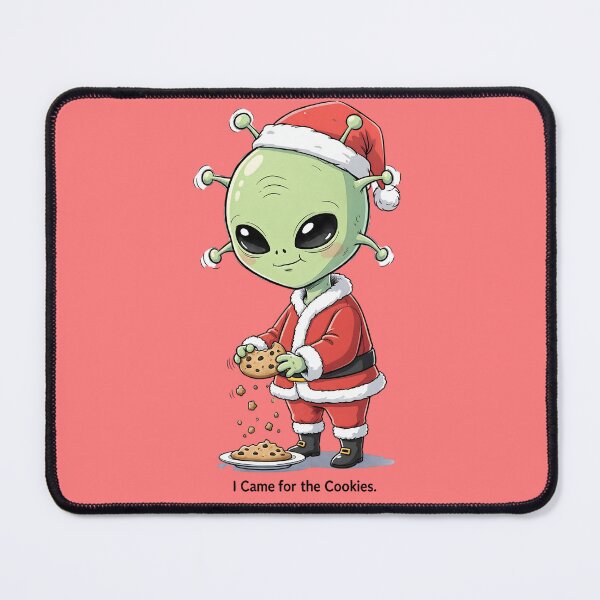 Item preview, I Came for the Cookies – Funny Alien Christmas Sticker | Watercolor Alien Design designed and sold by EverStitchStudio ★★★★★.