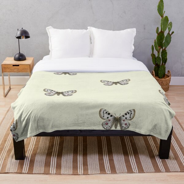 Item preview, Apollo Butterfly Botanical Art - Mountain Butterfly Print designed and sold by Fiurdelin.