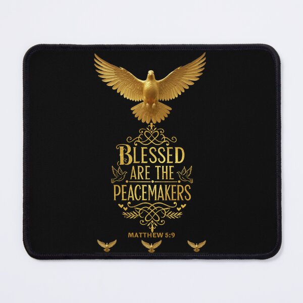Item preview, BLESSED ARE THE PEACEMAKERS (Matthew 5:9) - Golden Gospel Typography Design designed and sold by PatriotPrint.