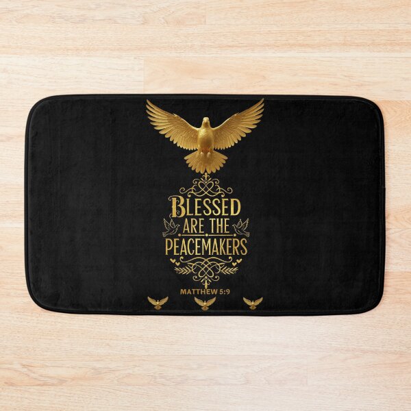 Item preview, BLESSED ARE THE PEACEMAKERS (Matthew 5:9) - Golden Gospel Typography Design designed and sold by PatriotPrint.