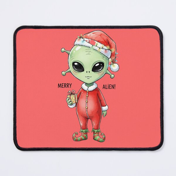 Item preview, Merry Alien – Cute Christmas Sticker | Watercolor Alien Design designed and sold by EverStitchStudio ★★★★★.