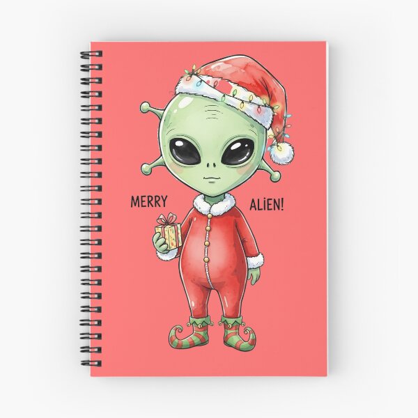 Item preview, Merry Alien – Cute Christmas Sticker | Watercolor Alien Design designed and sold by EverStitchStudio ★★★★★.