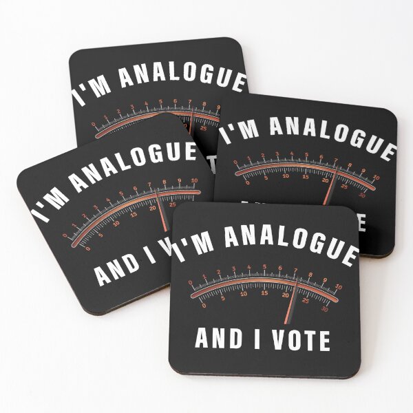 Item preview, I'm Analogue And I Vote Gauge Meter Design - Funny Anti Digital ID designed and sold by pemperos.