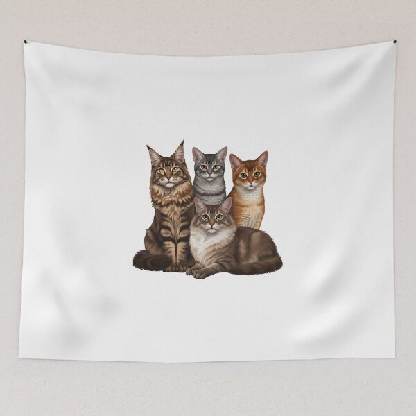 Item preview, My Dear Friends, Merry Christmas, Maine Coon, American Shorthair, Ragdoll, Abyssinian Cat designed and sold by chipmuckdesignn.