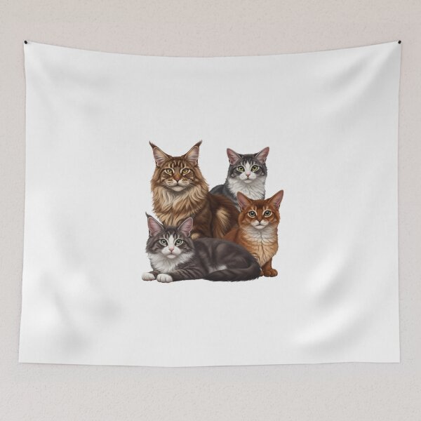 Item preview, My Dear Friends, Merry Christmas, Maine Coon, American Shorthair, Ragdoll, Abyssinian Cat designed and sold by chipmuckdesignn.