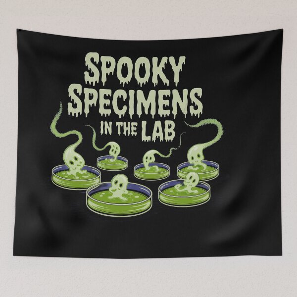 Item preview, Spooky Spicemens in the Lab, funny biology and Halloween designed and sold by NoetherSym.