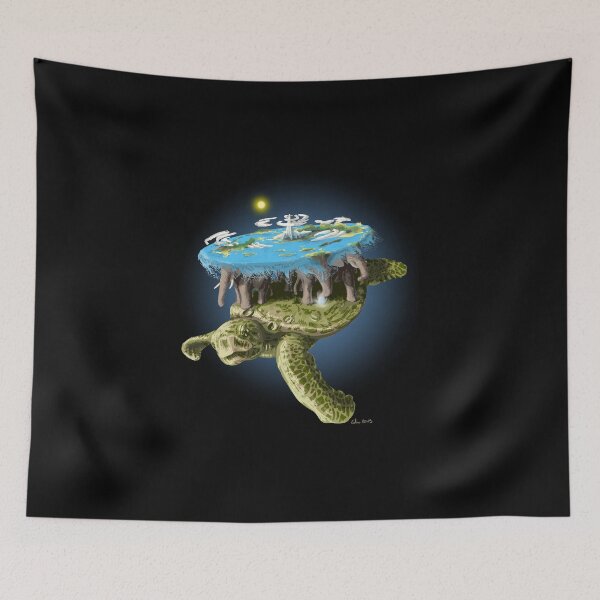 Item preview, Space turtle with a world on its back designed and sold by Stylet-Pinceau.