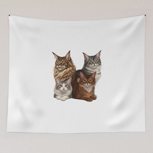 Item preview, My Dear Friends, Merry Christmas, Maine Coon, American Shorthair, Ragdoll, Abyssinian Cat designed and sold by chipmuckdesignn.