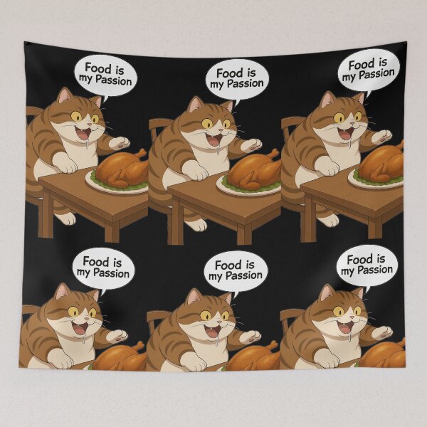 Item preview, funny fat cat designed and sold by CREEPY-Family.