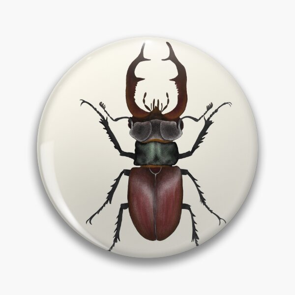 Item preview, Stag Beetle Insect Print - Entomology Botanical Art designed and sold by Fiurdelin.