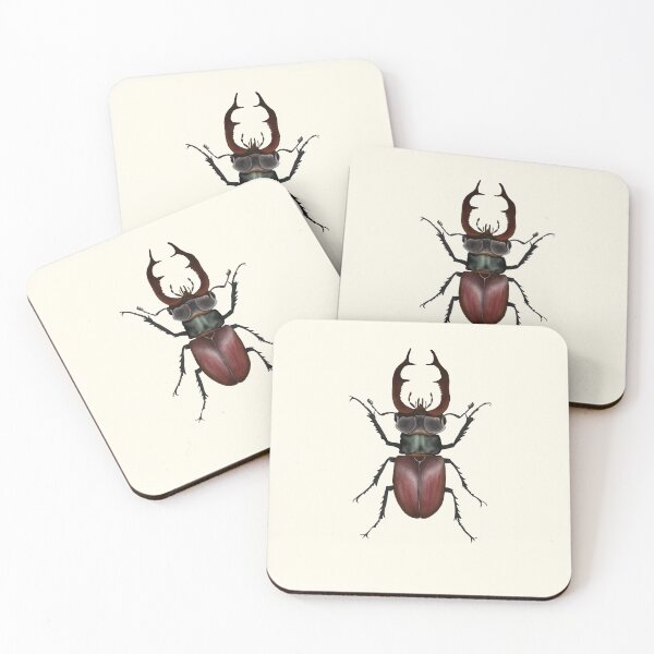 Item preview, Stag Beetle Insect Print - Entomology Botanical Art designed and sold by Fiurdelin.