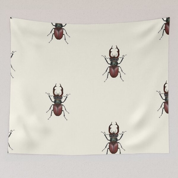 Item preview, Stag Beetle Insect Print - Entomology Botanical Art designed and sold by Fiurdelin.