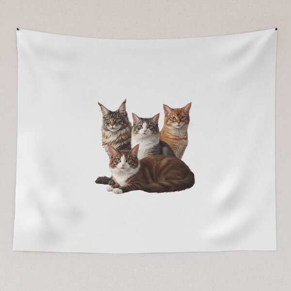 Item preview,  My Dear Friends, Merry Christmas, Maine Coon, American Shorthair, Ragdoll, Abyssinian Cat designed and sold by chipmuckdesignn.