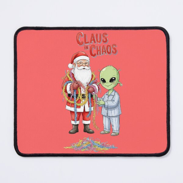 Item preview, Claus in Chaos – Funny Alien Christmas Sticker | Watercolor Alien Design designed and sold by EverStitchStudio ★★★★★.