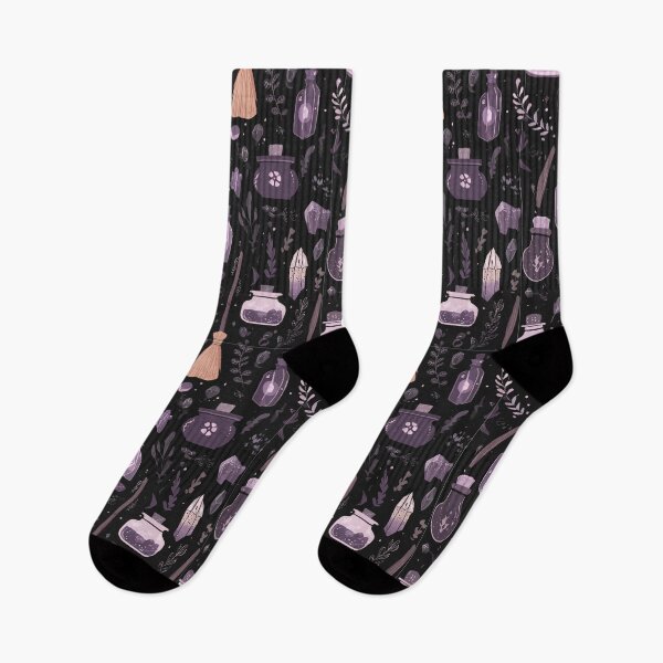 Item preview, Witchy Aesthetic Potions Pattern – Magical Purple Design designed and sold by Moss and Moon Studio.