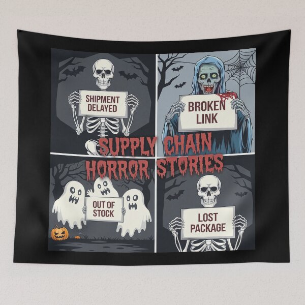 Item preview, Supply chain horror stories, logistics and supply chain halloween designed and sold by NoetherSym.
