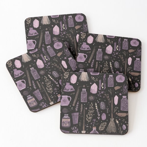 Item preview, Witchy Aesthetic Potions Pattern – Magical Purple Design designed and sold by Moss and Moon Studio.