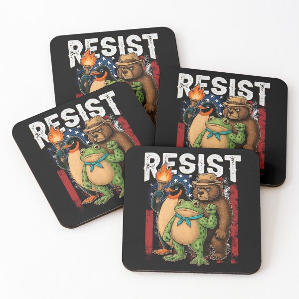 Item preview, Penguin Frog Bear Resist Protest Against Tariffs  designed and sold by Rescoploser.
