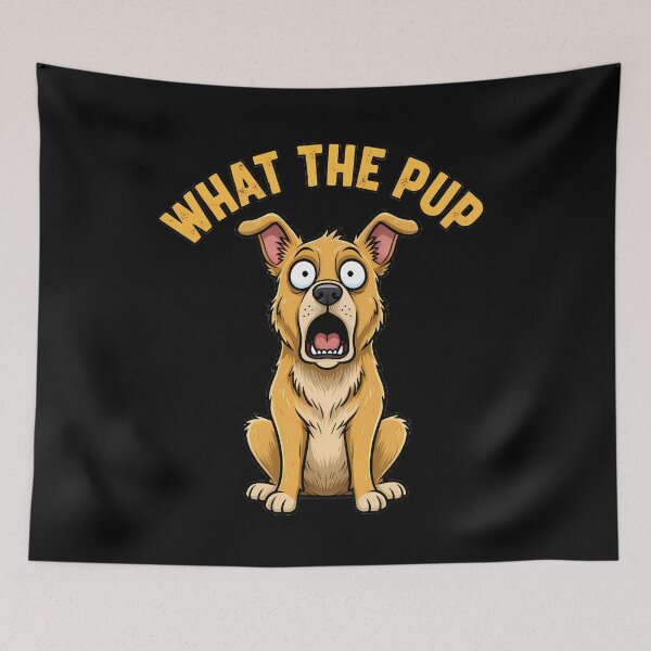 Item preview, Cartoon Dog WHAT THE PUP designed and sold by Linework Studio.