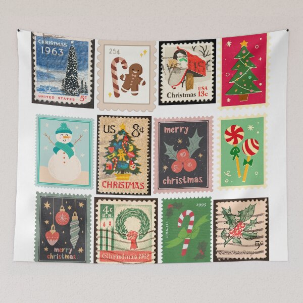 Item preview, Christmas Stamps, Xmas, Postage Stamps designed and sold by Carol LeBoeuf, Texas Artist.