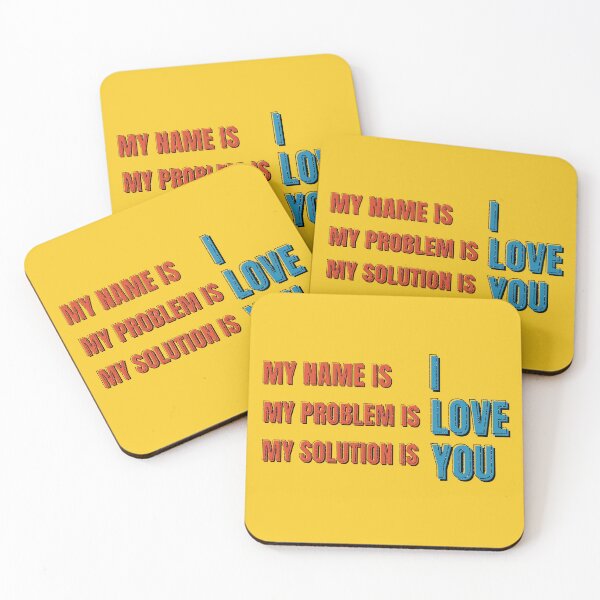 Item preview, My Name Is I My Problem Is Love My Solution Is You – Romantic Quote Gift for Him or Her | Couples Apparel, Mugs, Pillows & More designed and sold by Print-cess.